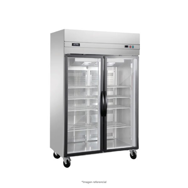 Armario frigorífico congelador con puertas de vidrio de 1000 litros